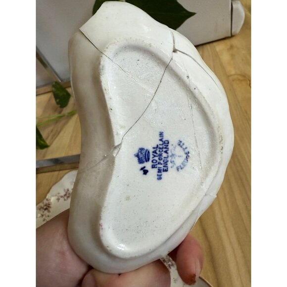 Antique Royal Semi Porcelain England Dishes (Set of 3, As-Is) - Picture 7 of 12